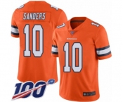 Men's Denver Broncos #10 Emmanuel Sanders Limited Orange Rush Vapor Untouchable 100th Season Football Jersey