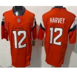 Men's Denver Broncos #12 Rj Harvey Limited Orange FUSE Vapor Jersey