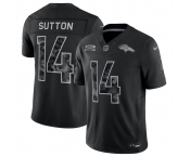 Men's Denver Broncos #14 Courtland Sutton Black 2026 F.U.S.E. Salute to Service Limited Stitched Football Stitched Jersey