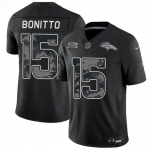 Men's Denver Broncos #15 Nik Bonitto Black 2026 F.U.S.E. Salute to Service Limited Stitched Football Stitched Jersey
