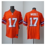 Men's Denver Broncos #17 Jaylen Waddle Orange 2026 F.U.S.E. Mile High Collection 1977 Throwback Vapor Limited Football Stitched Jersey