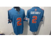 Men's Denver Broncos #2 Pat Surtain II Blue F.U.S.E. With Patch Throwback Vapor Limited Football Stitched Jersey