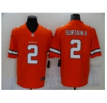 Men's Denver Broncos #2 Patrick Surtain II Nike Orange 2021 Draft First Round Pick Limited Jersey