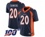Men's Denver Broncos #20 Brian Dawkins Navy Blue Alternate Vapor Untouchable Limited Player 100th Season Football Jersey