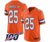 Men's Denver Broncos #25 Chris Harris Jr Limited Orange Rush Vapor Untouchable 100th Season Football Jersey
