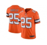 Men's Denver Broncos #25 Chris Harris Jr Nike Orange Color Rush Limited Jersey