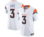 Men's Denver Broncos #3 Wil Lutz White 2026 F.U.S.E. Vapor Limited Stitched Football Jersey