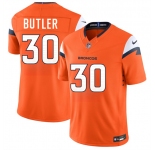 Men's Denver Broncos #30 Hakeem Butler Orange 2026 F.U.S.E. Vapor Limited Football Stitched Jersey