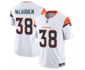 Men's Denver Broncos #38 Jaleel McLaughlin White 2025 F.U.S.E. Vapor Limited Football Stitched Jersey