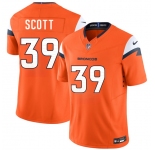 Men's Denver Broncos #39 Miles Scott Orange 2026 Draft F.U.S.E. Vapor Limited Football Stitched Jersey