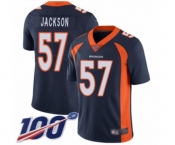 Men's Denver Broncos #57 Tom Jackson Navy Blue Alternate Vapor Untouchable Limited Player 100th Season Football Jersey