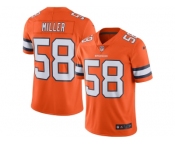 Men's Denver Broncos #58 Von Miller Nike Orange Color Rush Limited Jersey