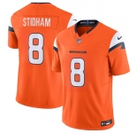 Men's Denver Broncos #8 Jarrett Stidham Orange 2025 F.U.S.E. Vapor Limited Football Stitched Jersey