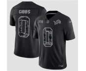 Men's Detroit Lions #0 Jahmyr Gibbs Black F.U.S.E. 2026 Salute to Service Limited Football Stitched Jersey