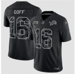 Men's Detroit Lions #16 Jared Goff Black F.U.S.E. 2026 Salute to Service Limited Football Stitched Jersey
