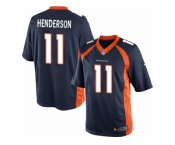 Men's Nike Denver Broncos #11 Carlos Henderson Limited Navy Blue Alternate NFL Jersey