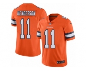 Men's Nike Denver Broncos #11 Carlos Henderson Limited Orange Rush NFL Jersey