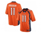 Men's Nike Denver Broncos #11 Carlos Henderson Limited Orange Team Color NFL Jersey