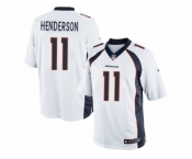 Men's Nike Denver Broncos #11 Carlos Henderson Limited White NFL Jersey