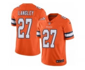 Men's Nike Denver Broncos #27 Brendan Langley Limited Orange Rush NFL Jersey