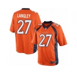 Men's Nike Denver Broncos #27 Brendan Langley Limited Orange Team Color NFL Jersey