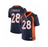 Men's Nike Denver Broncos #28 Jamaal Charles Vapor Untouchable Limited Navy Blue Alternate NFL Jersey