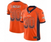 Men's Nike Denver Broncos #30 Phillip Lindsay Limited Orange Rush Drift Fashion NFL Jersey