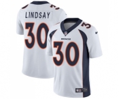 Men's Nike Denver Broncos #30 Phillip Lindsay White Vapor Untouchable Limited Player NFL Jersey