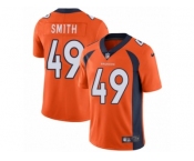 Men's Nike Denver Broncos #49 Dennis Smith Vapor Untouchable Limited Orange Team Color NFL Jersey