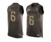 Men's Nike Denver Broncos #6 Chad Kelly Limited Green Salute to Service Tank Top NFL Jersey