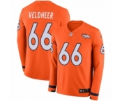 Men's Nike Denver Broncos #66 Jared Veldheer Limited Orange Therma Long Sleeve NFL Jersey