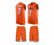 Men's Nike Denver Broncos #7 John Elway Limited Orange Tank Top Suit NFL Jersey