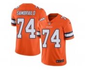 Men's Nike Denver Broncos #74 Ty Sambrailo Limited Orange Rush NFL Jersey