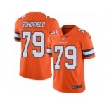 Men's Nike Denver Broncos #79 Michael Schofield Limited Orange Rush NFL Jersey