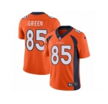 Men's Nike Denver Broncos #85 Virgil Green Vapor Untouchable Limited Orange Team Color NFL Jersey