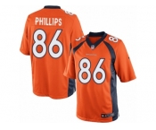 Men's Nike Denver Broncos #86 John Phillips Limited Orange Team Color NFL Jersey