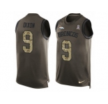 Men's Nike Denver Broncos #9 Riley Dixon Limited Green Salute to Service Tank Top NFL Jersey