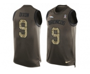 Men's Nike Denver Broncos #9 Riley Dixon Limited Green Salute to Service Tank Top NFL Jersey