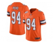 Men's Nike Denver Broncos #94 Domata Peko Limited Orange Rush NFL Jersey