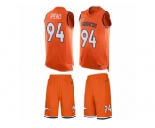 Men's Nike Denver Broncos #94 Domata Peko Limited Orange Tank Top Suit NFL Jersey