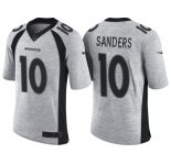 Nike Denver Broncos #10 Emmanuel Sanders 2016 Gridiron Gray II Men's NFL Limited Jersey