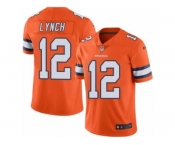 Nike Denver Broncos #12 Paxton Lynch Orange Men's Stitched NFL Limited Rush Jersey