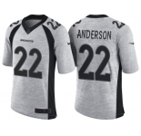 Nike Denver Broncos #22 C.J. Anderson 2016 Gridiron Gray II Men's NFL Limited Jersey