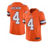 Nike Denver Broncos #4 Case Keenum Orange Men Stitched NFL Limited Rush Jersey
