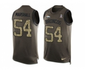 Nike Denver Broncos #54 Brandon Marshall Green Men's Stitched NFL Limited Salute To Service Tank Top Jersey