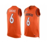 Nike Denver Broncos #6 Mark Sanchez Orange Team Color Men's Stitched NFL Limited Tank Top Jersey