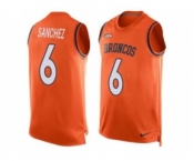 Nike Denver Broncos #6 Mark Sanchez Orange Team Color Men's Stitched NFL Limited Tank Top Jersey