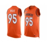 Nike Denver Broncos #95 Derek Wolfe Orange Team Color Men's Stitched NFL Limited Tank Top Jersey
