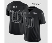 Women Denver Broncos #10 Bo Nix Black 2026 Salute to Service Limited Stitched Football Jersey