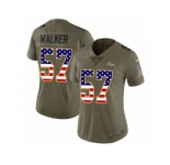 Women Nike Denver Broncos #57 Demarcus Walker Limited Olive USA Flag 2017 Salute to Service NFL Jersey